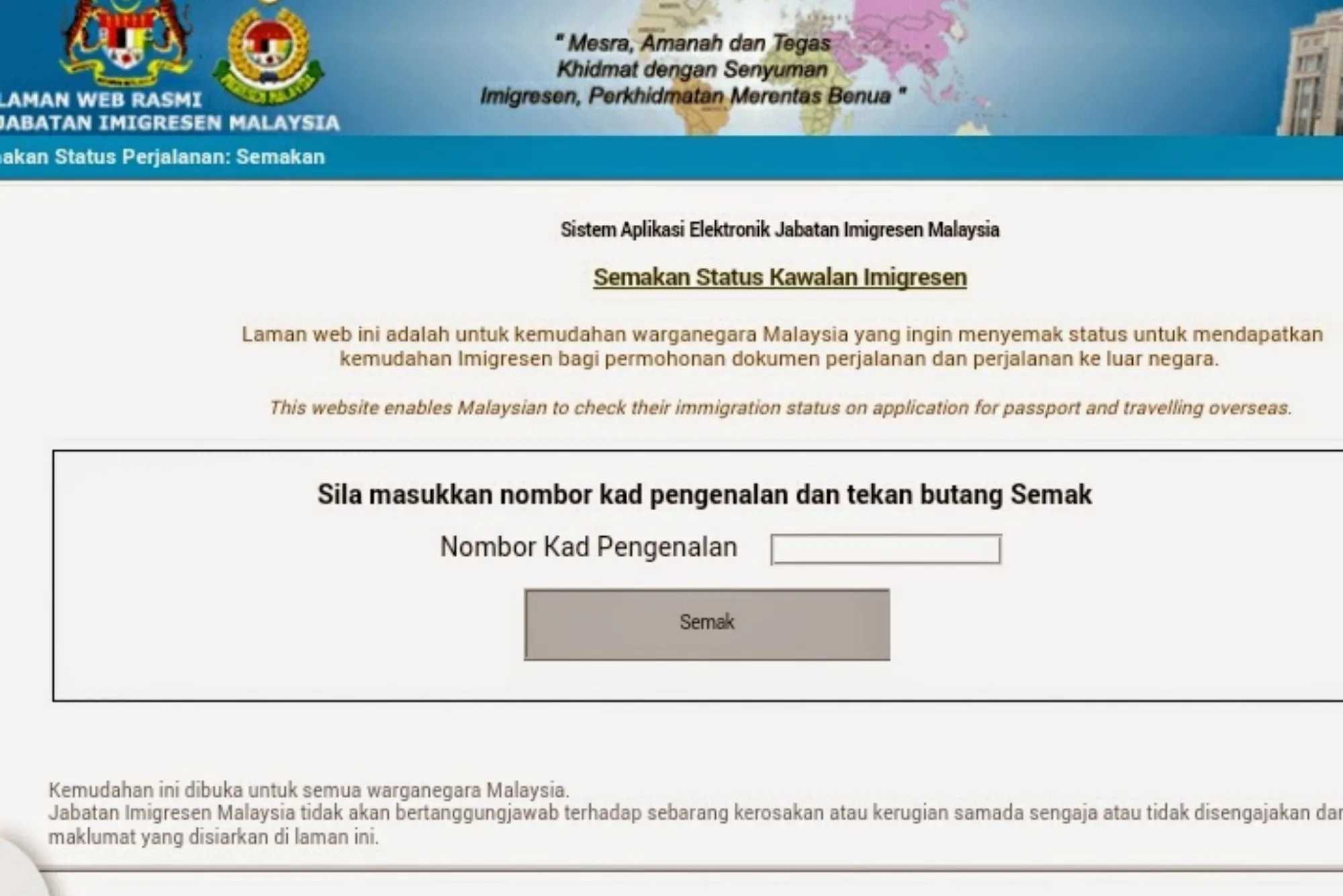 how to check travel blacklist in malaysia