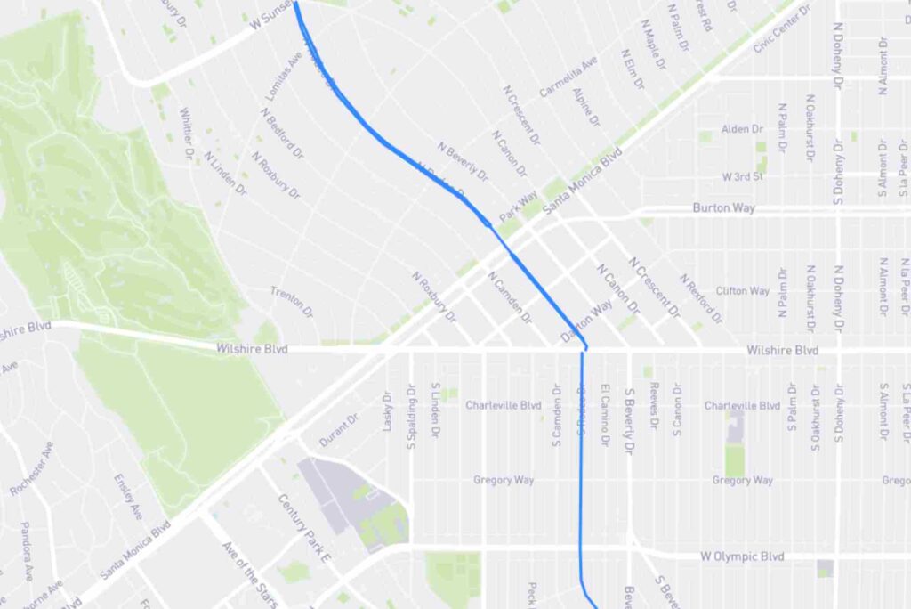 USA LA Rodeo Drive Map And Side Street Finds