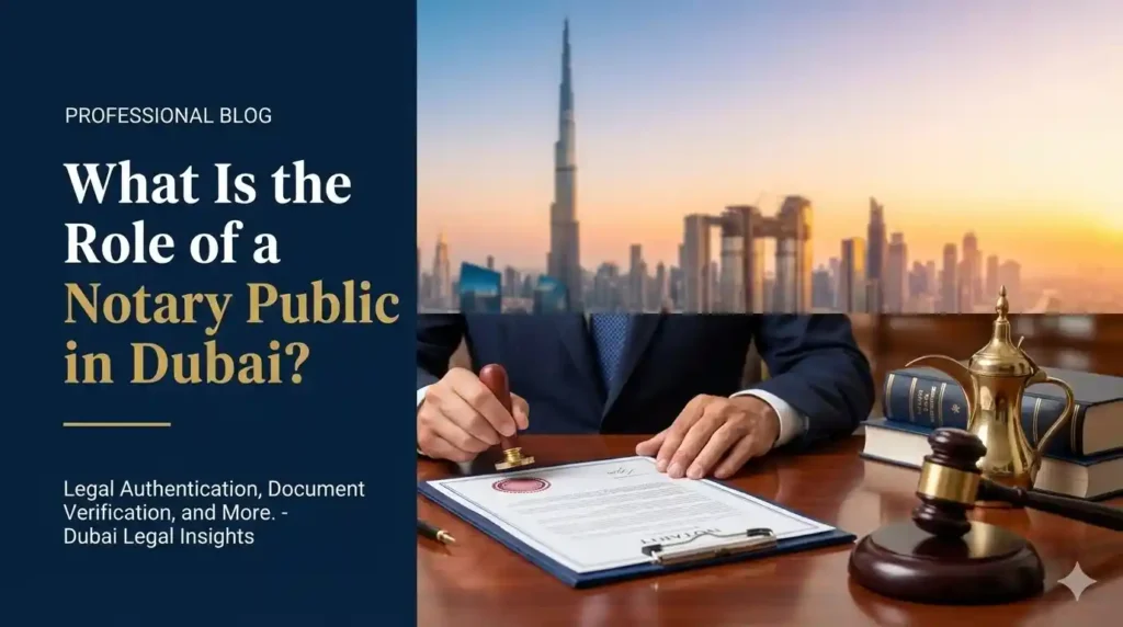 What Is the Role of a Notary Public in Dubai?