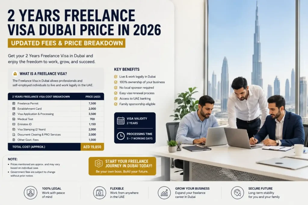 2 Years Freelance Visa Dubai Price in 2026 Updated Fees and Price Breakdown