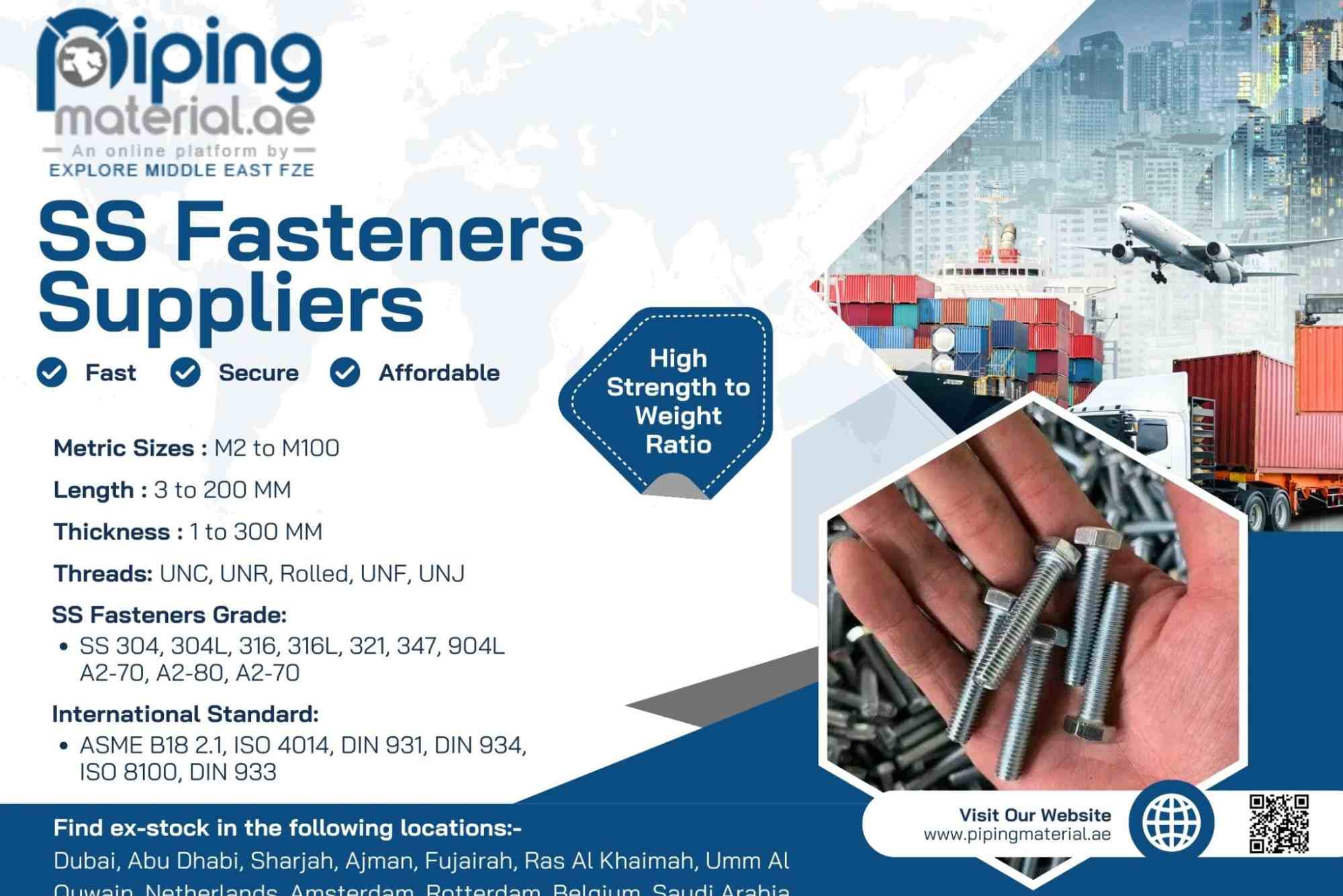 Common Uses of SS Fasteners across Different Industries